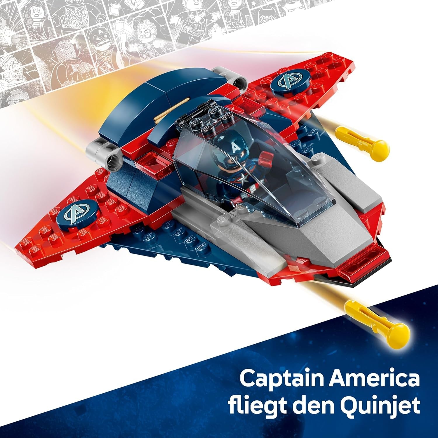 LEGO ǀ Marvel Captain America vs. Thanos - Kinder Spielzeug mit Minifiguren - Kreatives Geschenk für Jungen und Mädchen ab 4 Jahren - Superhelden Spielset zum Ausstellen und Sammeln - 76319