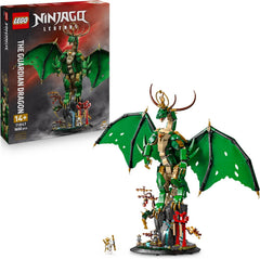 LEGO NINJAGO Wächterdrache Bauset - Avec Drachenfigur, Meister Wu Minifigur & Ständer - Jeu de construction pour jeunes à partir de 14 ans et adolescent 71847
