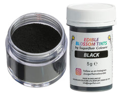 Sugarflair Blossom Tint Dust Black Colorant Alimentaire en Poudre - Colorant Alimentaire en Poudre pour décorations de gâteaux, Fondant, glaçage, Chocolat, crème au Beurre, macarons et Plus - 5G