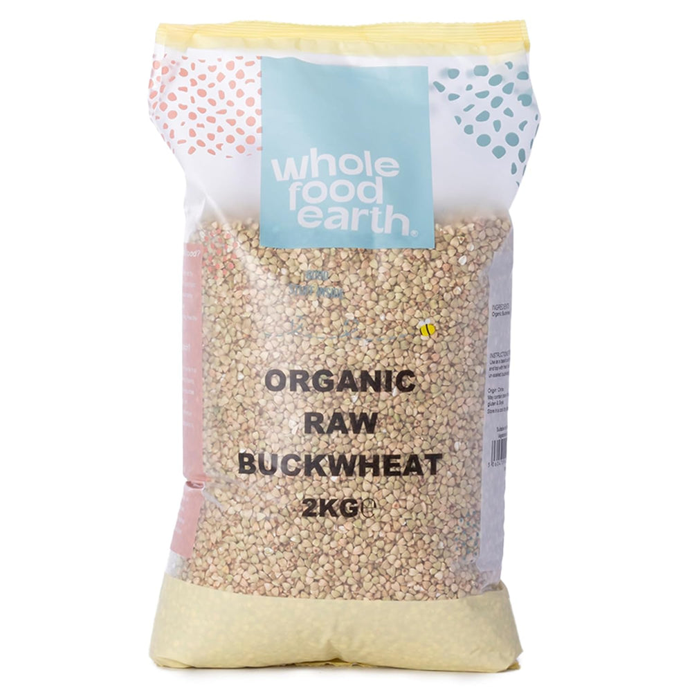 Sarrasin biologique Wholefood Earth - 3 kg - Sans OGM - Végétalien - Riche en fibres - Certifié biologique