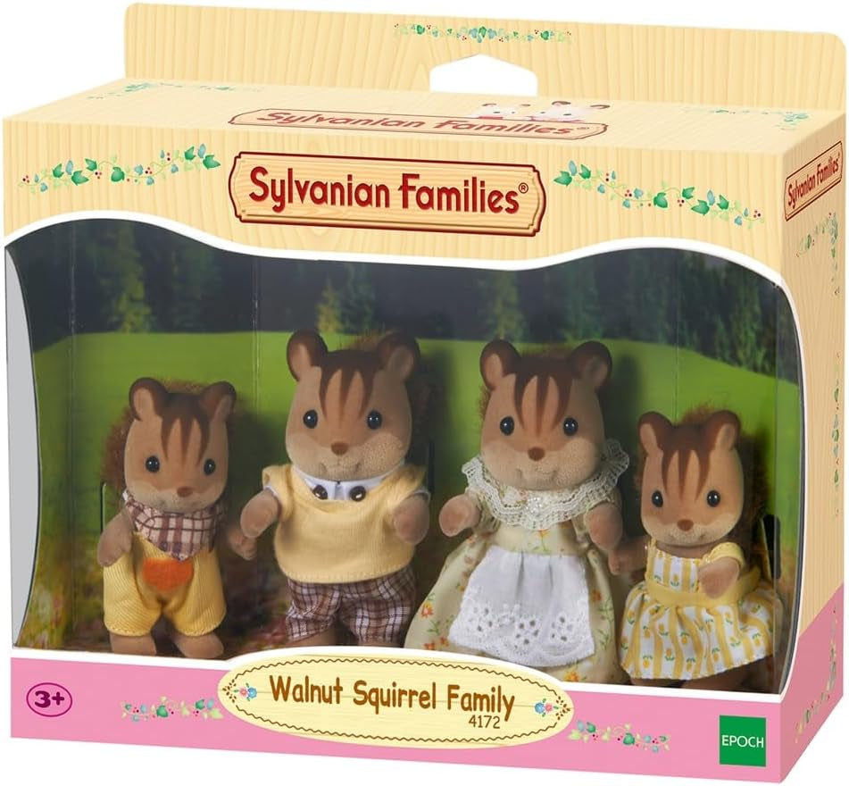 Sylvanian Families L4172 Famille d'écureuils en noyer - Figurines de maison de poupée