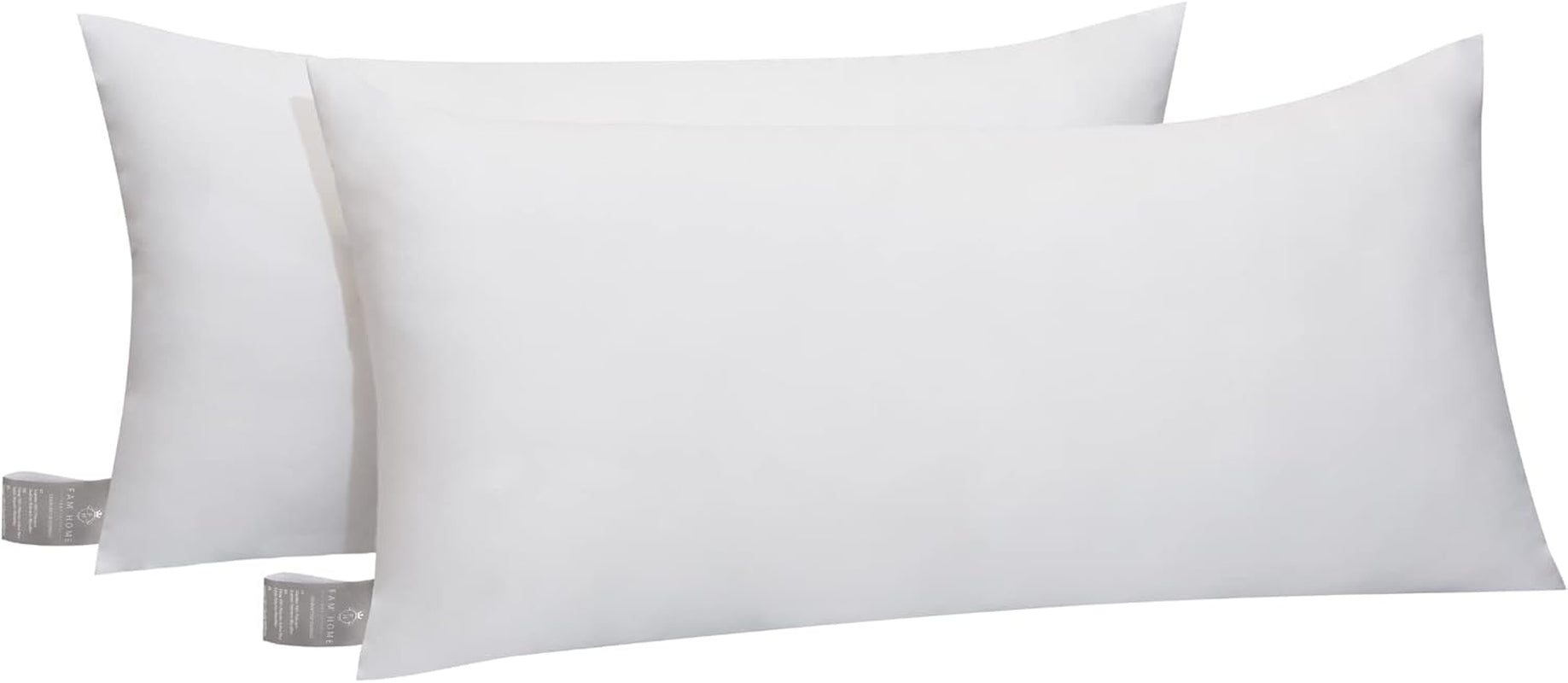 FAM Home Pernă 80X80 Set de 2 Microfibre moi - Pernă 80X80 Suferă de alergii Cu suport optim pentru gât și cap - Pernă interioară Respirabilă Reglarea umidității Antibacteriană Perne ortopedice cervicale Naty Shop Set de 2 40X70 Cm