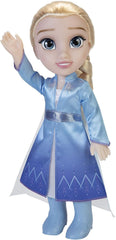 Disney Frozen 2 ELSA Reisepuppe, 35 cm große Puppe mit vom Film inspiriertem Kult-Modekleid, Stiefeln und Langen geflochtenen Haaren für zusätzlichen Spielspaß, für Mädchen ab 3 Jahren