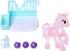 Simba Evi Love Unicorn, le jouet de jeu passe une seule fois avec une robe de corne avec un accessoire de cheveux, inkl. Einhorn mit Stall, Äpfeln et Trinkflasche, 12cm, environ 3 ans