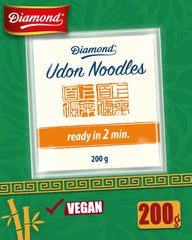 Nouilles Udon DIAMOND, préparation simple et rapide, végétarienne, vegan - 1 x 200 g