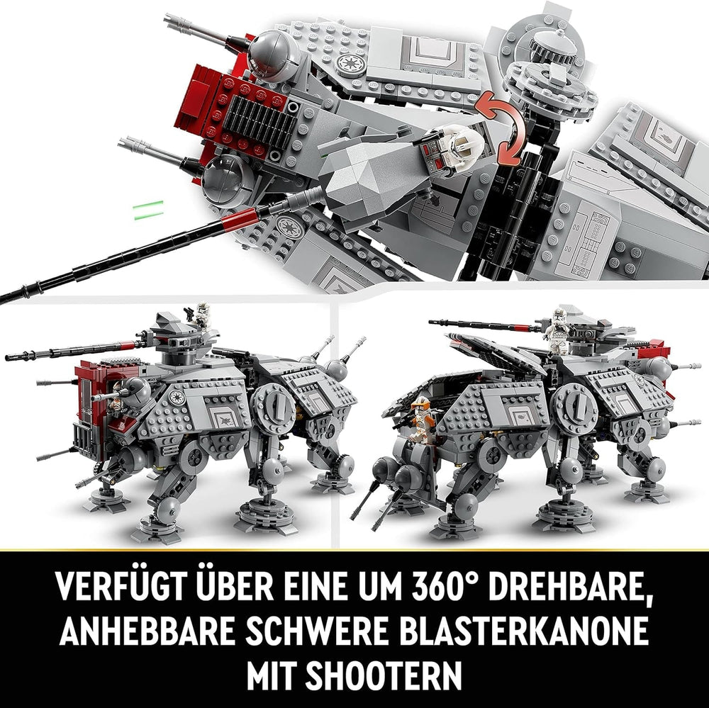 LEGO Star Wars At-Te Walker Mobile Toy Model Minifigure Set comprenant 3 soldats clones, des droïdes de combat et un droïde araignée nain 75337 Jeux de construction Besuche an LEGO-Store