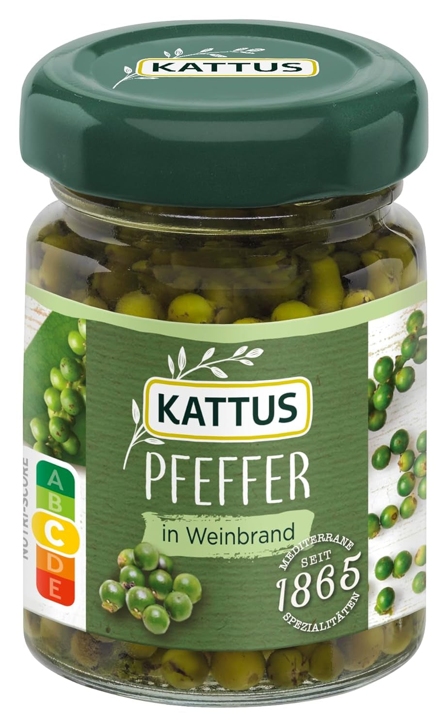 - Grüner Pfeffer chez Weinbrand | Ganzer, eingelegter Pfeffer zum Würzen von Saucen | 50 g en verre