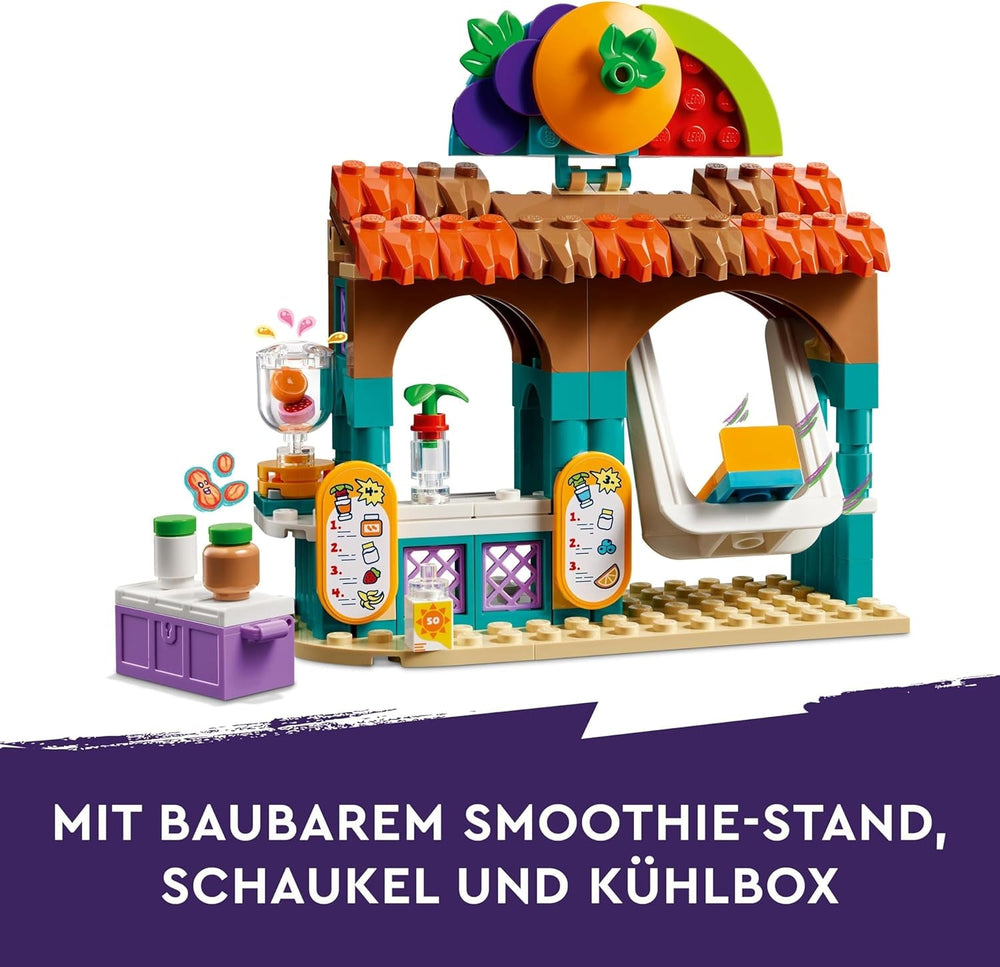 LEGO Friends Smoothie Stand At The Beach Jeu de rôle Idée cadeau pour filles et garçons de 6 ans avec figurines de jeu Tortue et accessoires Jouet de développement social 42625 Jeux de construction Besuche den LEGO-Store