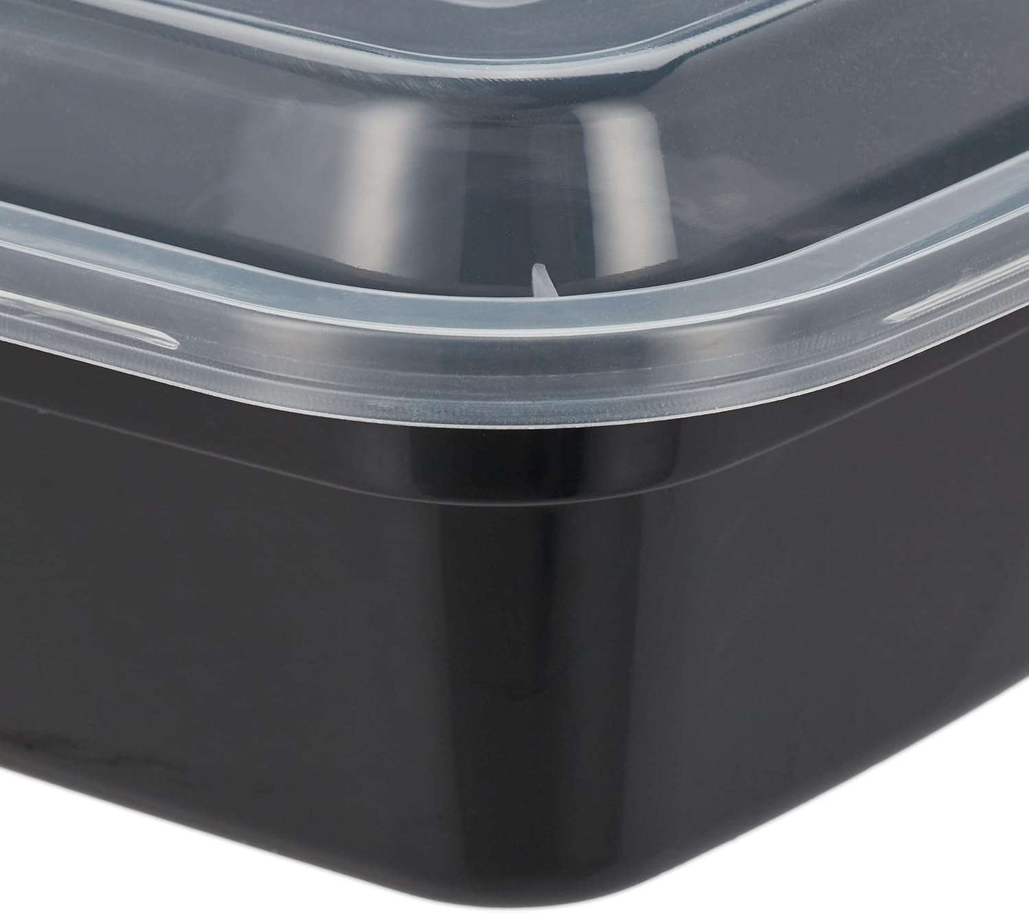 Boîtes de préparation de repas Relaxdays, lot de 10, 2 compartiments, résistantes au micro-ondes, 800 ml, boîte alimentaire en plastique avec couvercle, boîtes de conservation noires Naty Shop