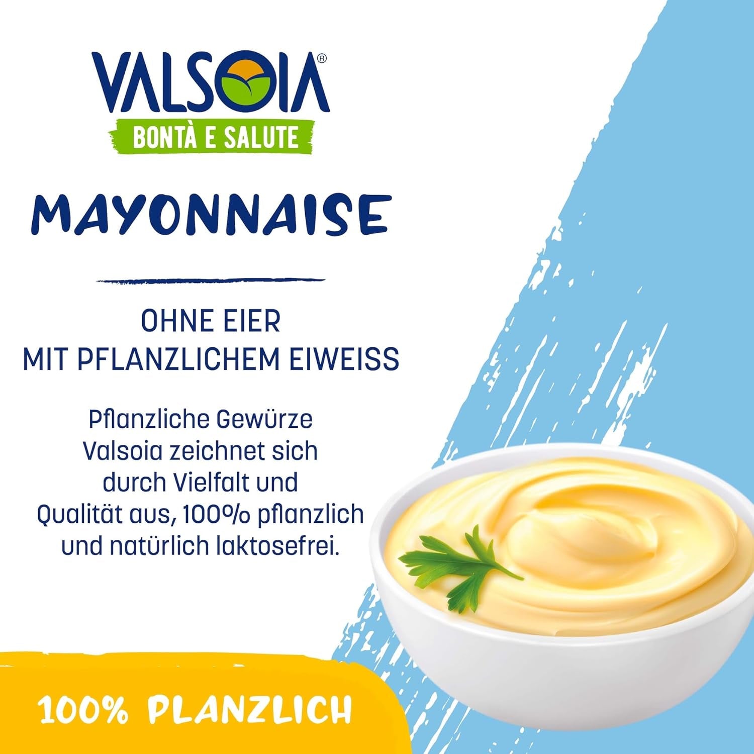 Mayonnaise végétale au soja sans œufs, idéale pour les végétaliens et végétariens, polyvalente en cuisine, 4 x 150 ml