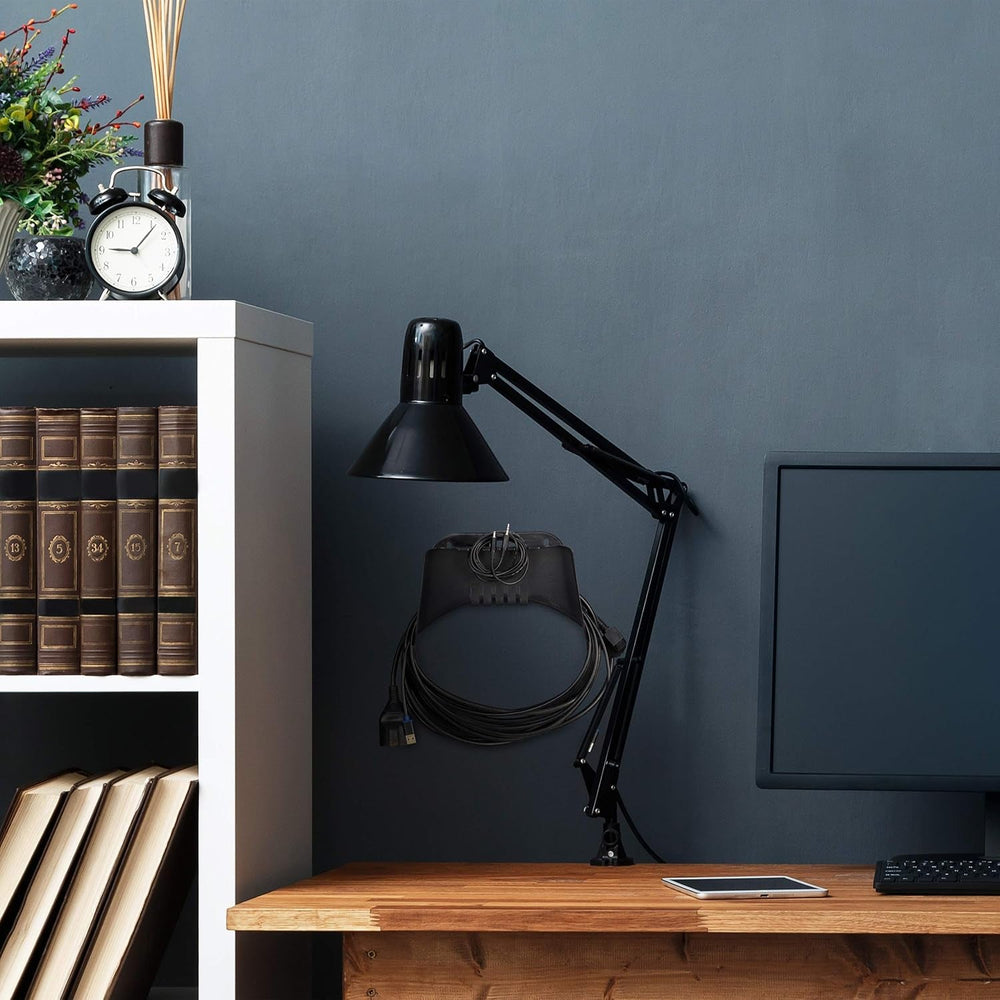 Relaxdays Support Tuyau, Support Tuyau Mural en Plastique, Support Tuyau d'arrosage, Hauteur 14 x 24 x 16 cm, Noir