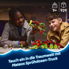 LEGO DREAMZzz Mateos Sprühdosen-Truck - Jeu avec 2 Baumodi, Boostern modulaires et 5 figurines, Daunter Cooper et Mr. Oz - Cadeaux pour les filles et les jeunes à partir de 9 ans - 71499