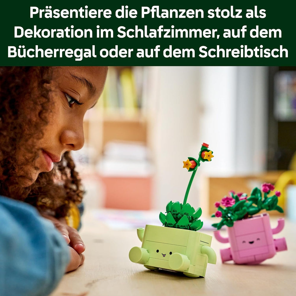 LEGO Botanicals Schaukelnde Pflanzen - Set mit Kunstblumen - mit 2 Kunstpflanzen & 2 pastellfarbenen Blumentöpfen für Schlafzimmer Deko - DIY Geschenkidee für Mädchen ab 9 Jahren & Erwachsene - 11506