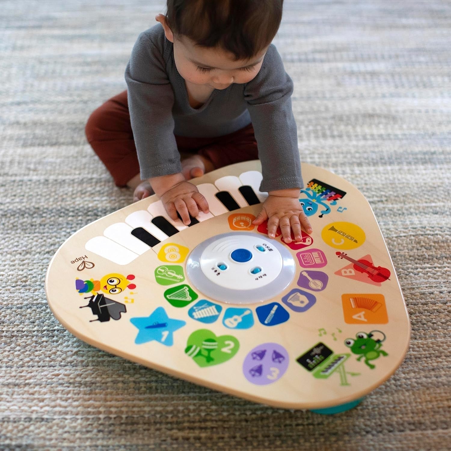 Baby Einstein, Hape, Clever Composer Tune Table Magic Touch Play Table, 22 instruments de musique, jouet musical électronique en bois, cube musical et jouet sensoriel, à partir de 6 mois Jouets pour bébé Naty Shop