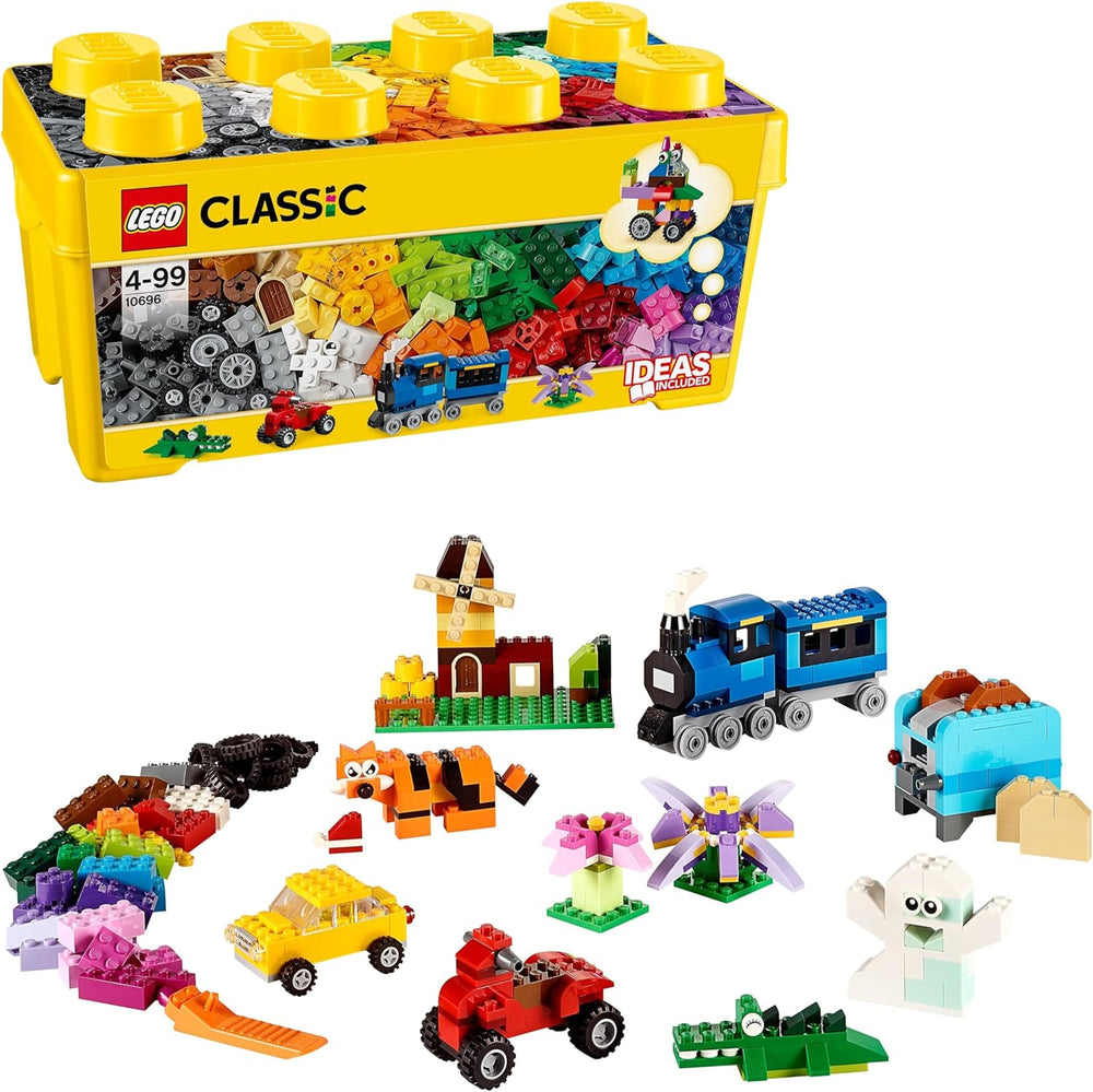 LEGO 10696 Boîte de construction moyenne classique, blocs de construction avec boîte de rangement pour enfants, cadeau pour garçons et filles à partir de 4 ans