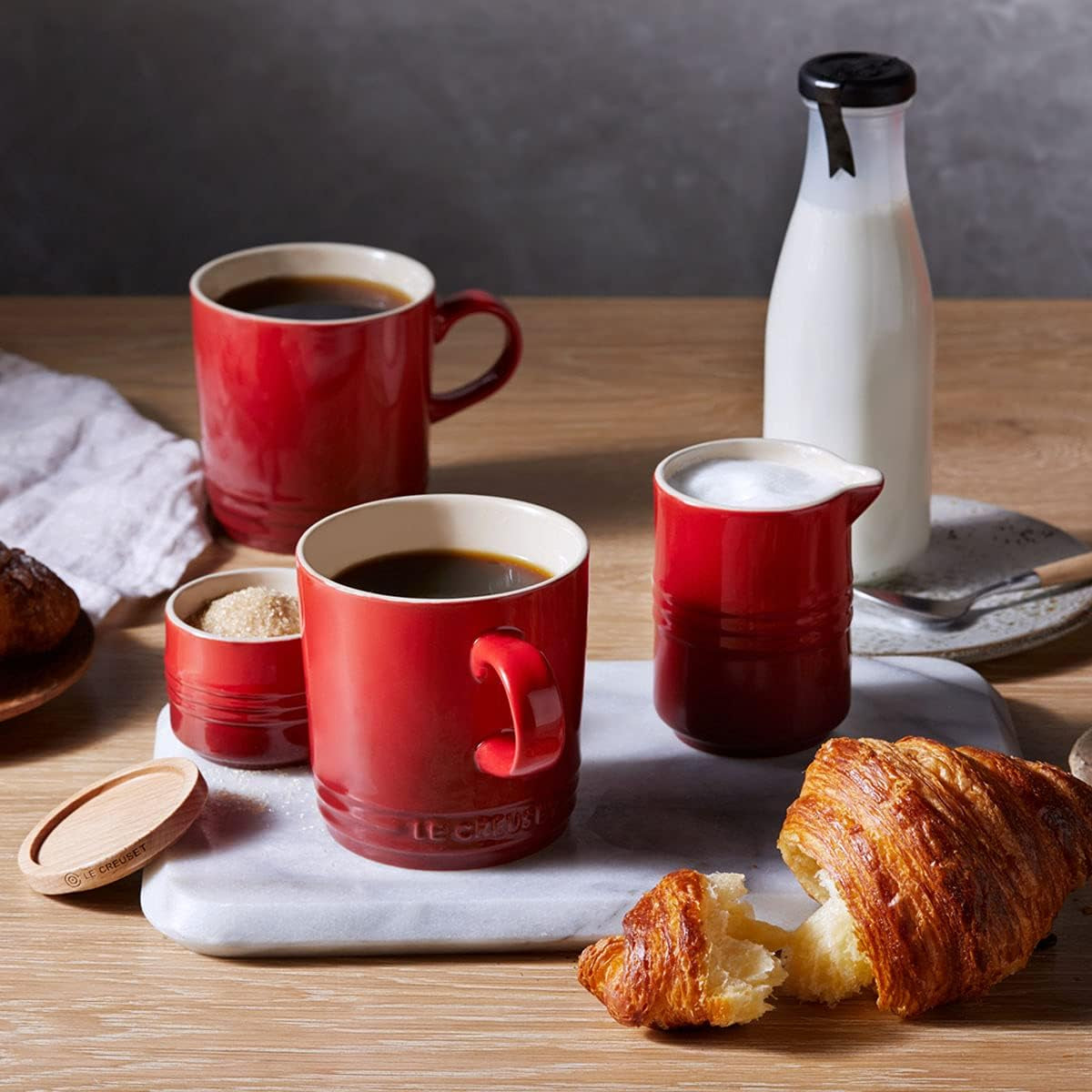 Tasse à lait en grès Le Creuset, 150 ml, rouge cerise, 91051700060099