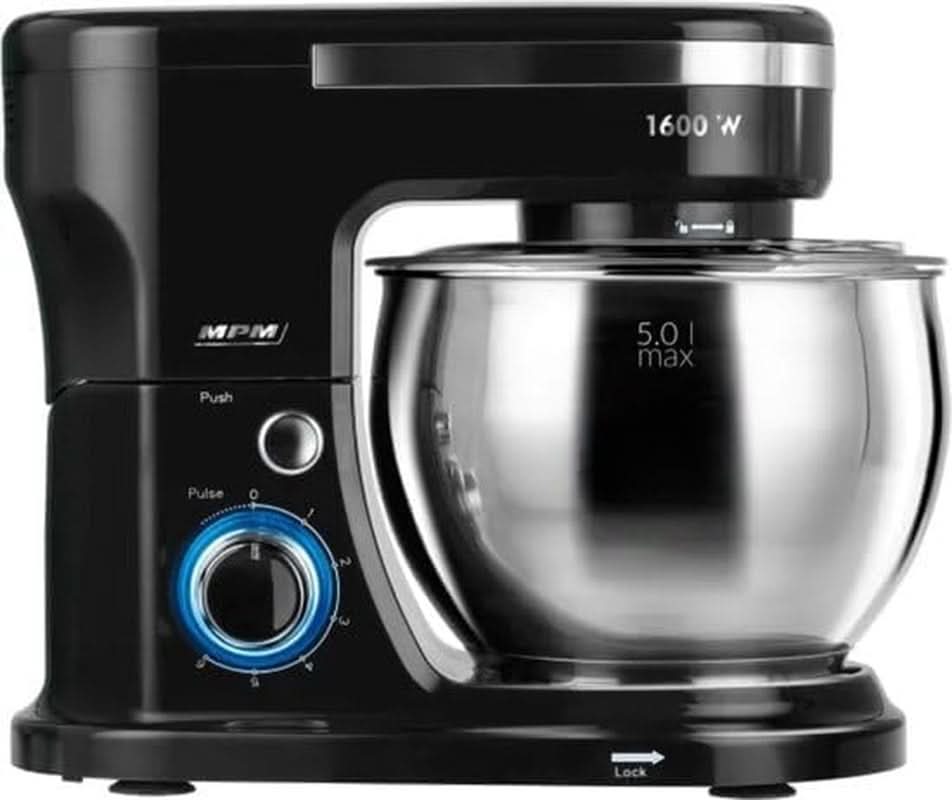 MPM - Planeten-Küchenmaschine Mit 2 Rührschüsseln 4 & 5 Liter - 1600W Küchenmaschine - Schwarz Mère et Enfant Naty Shop
