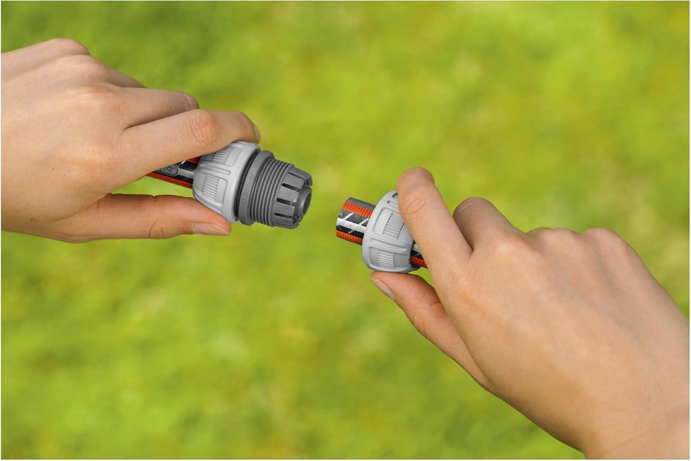 Reparator Gardena 13 mm (1/2 inch) și 15 mm (5/8 inch): Reparare rapidă și ușoară a furtunului fără unelte, Power Grip, forță mare de fixare, ambalat (18232-20)