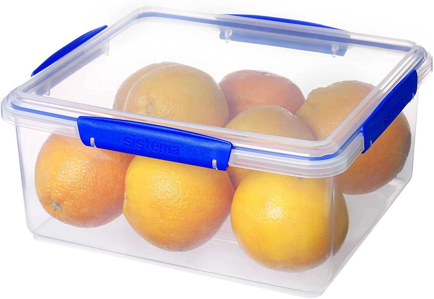 KLIP IT System Bocal de Conservation Alimentaire 5 litres Pot de Conservation Empilable Anti-Fuite avec Couvercle Réfrigérateur/Congélateur Convient sans BPA Plastique Clips Bleus 1 Pièce (Paquet de 2) Boîtes de Conservation Alimentaire Naty Shop