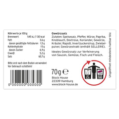 Block House Zaubergewürzsalz, Gewürzmischung für Fleisch, Fisch and Gemüse in Restaurantqualität, 280g Dose mit Streuaufsatz
