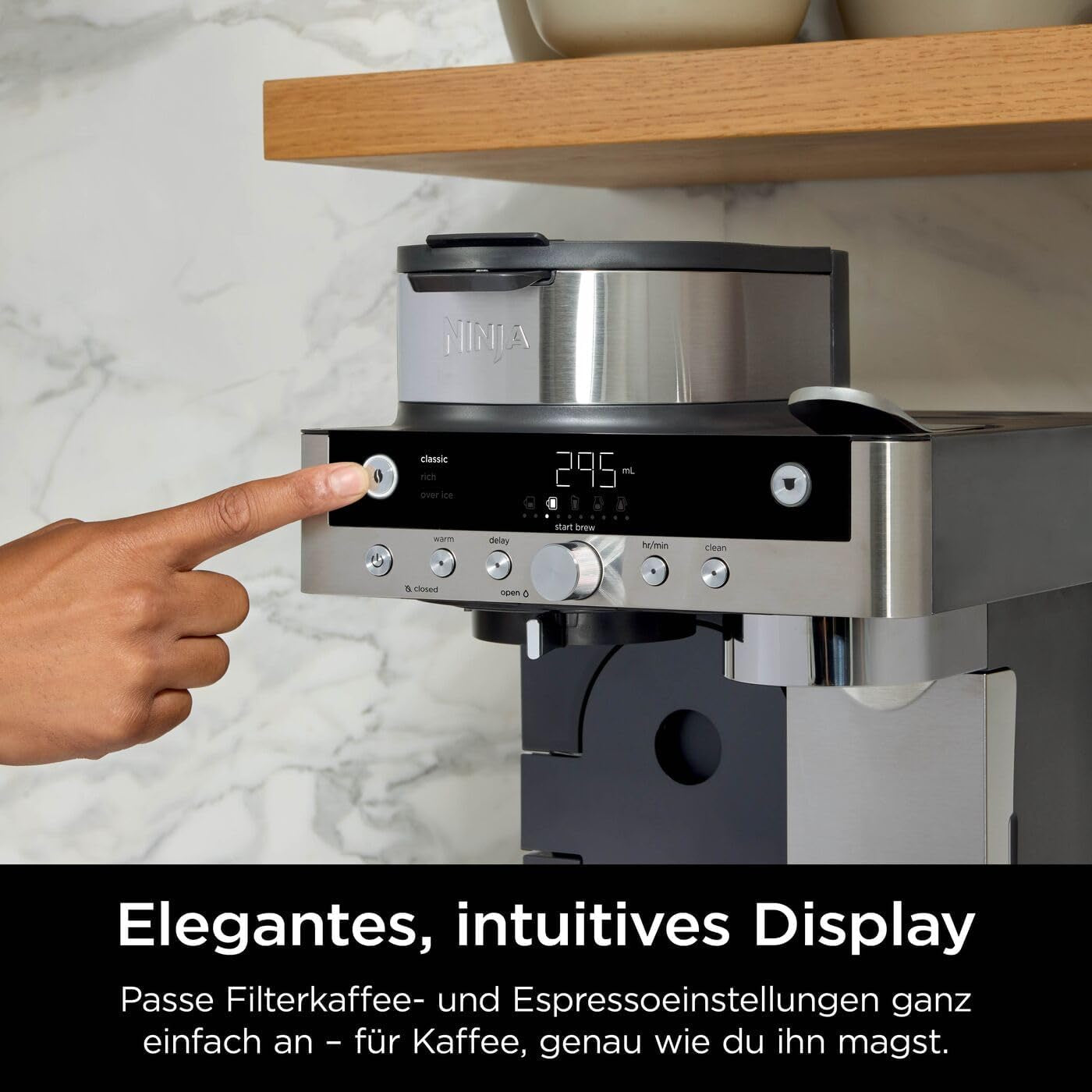 Ninja Prestige Cafetière filtre 2 en 1 avec capsules et mousseur à lait intégré, pour latte, café glacé et Flat White, noir CFN802EU