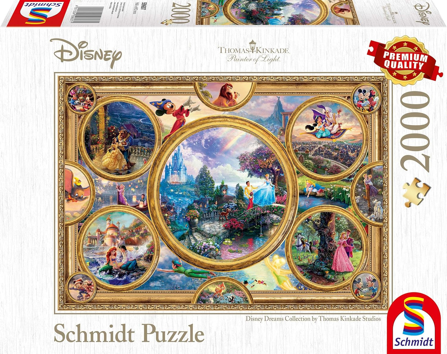 Schmidt Spiele 59607 Thomas Kinkade, Colecția Disney Dreams, puzzle jigsaw 2000 piese Puzzle Naty Shop Singur