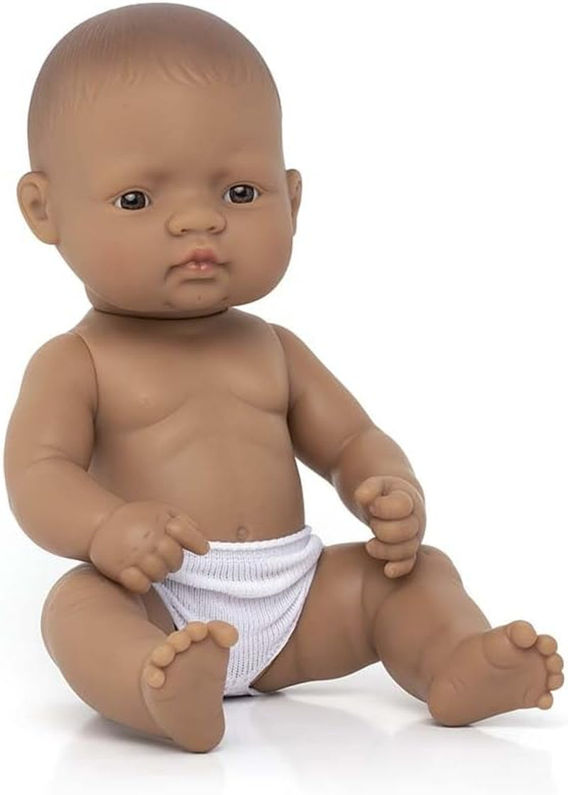 Miniland 31037 - Bébé Südamericanischer Junge Tüte - sans sous-vêtements, 32 cm
