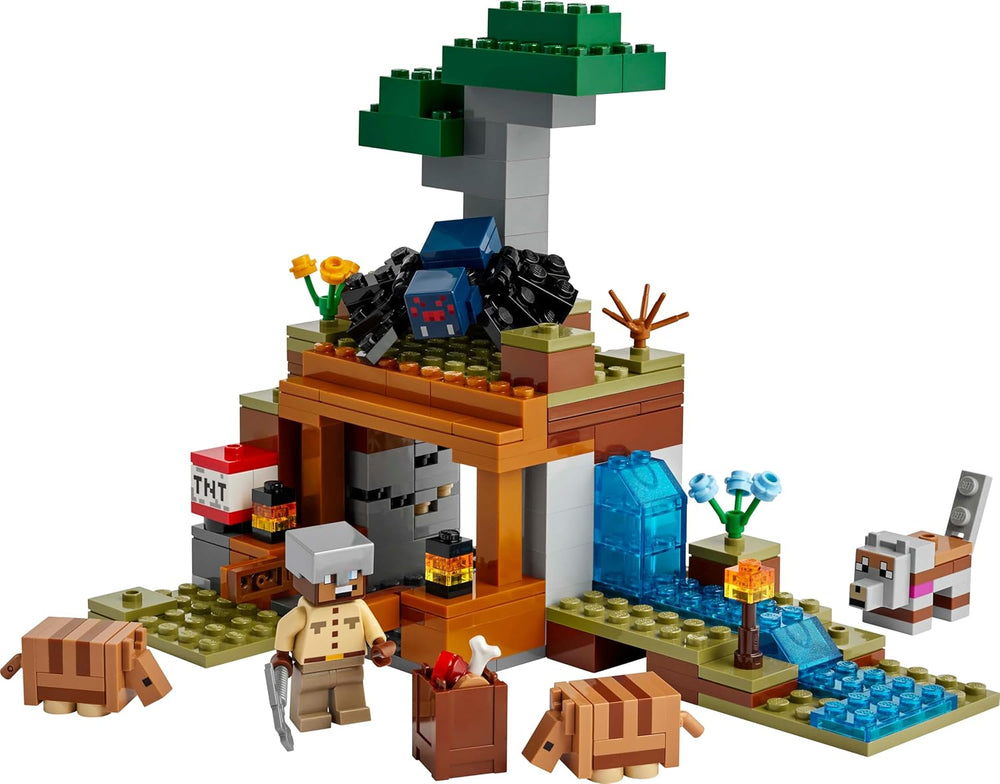 LEGO Minecraft Die Expedition zur Gürteltiermine - Jeux de jeu interactifs avec têtes de rotation et figurines de loup - Fonction TNT - Jeux de jeu pour jeunes et filles à partir de 8 ans - 21269