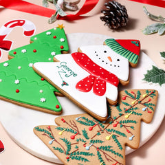 Boîte à biscuits de Noël géante, sapin de Noël (18 cm), vert