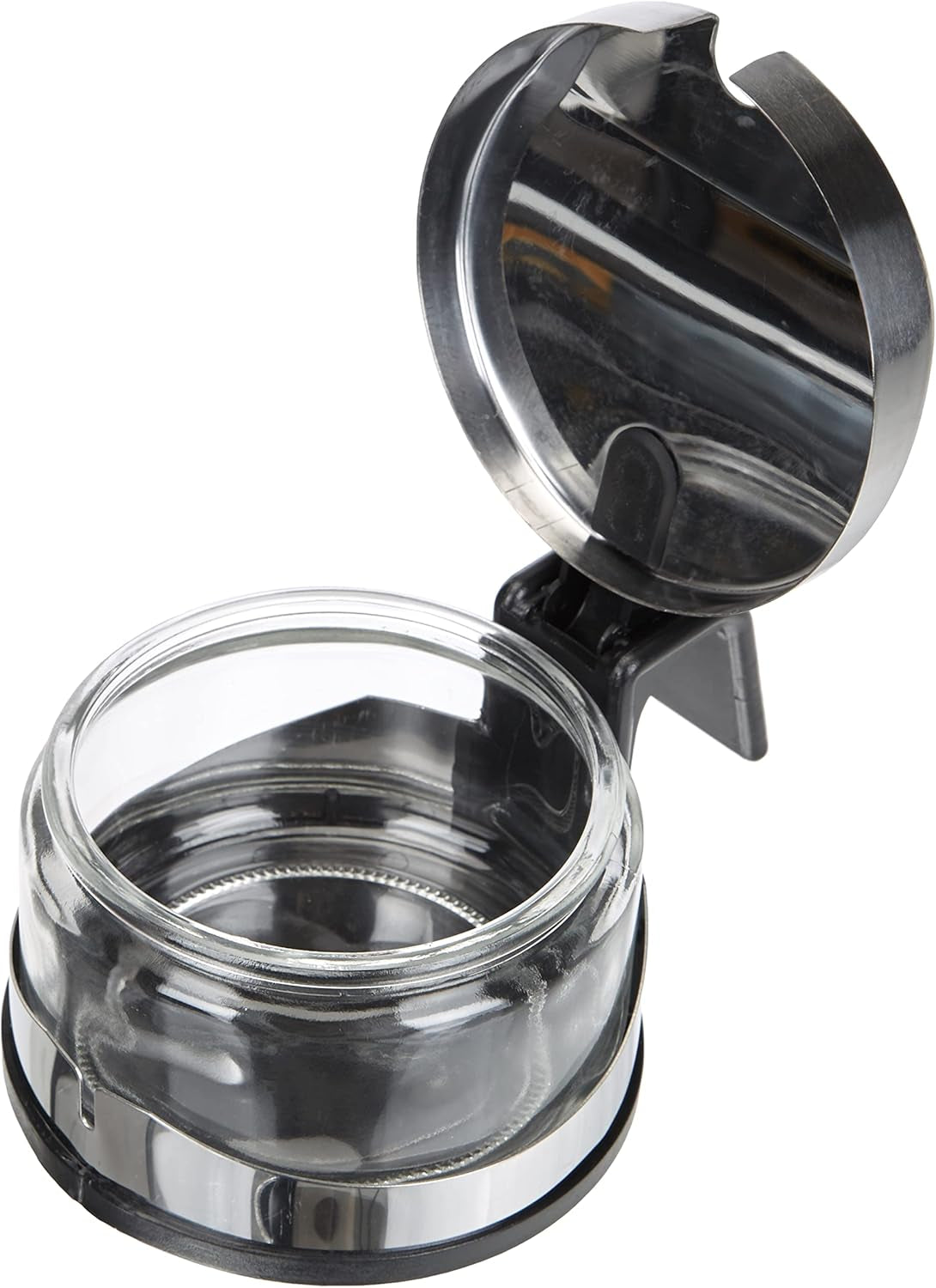 Shaker classique, 250 ml, avec cuillère, acier inoxydable, argent/transparent, 13 x 10 x 9 cm, 2 pièces