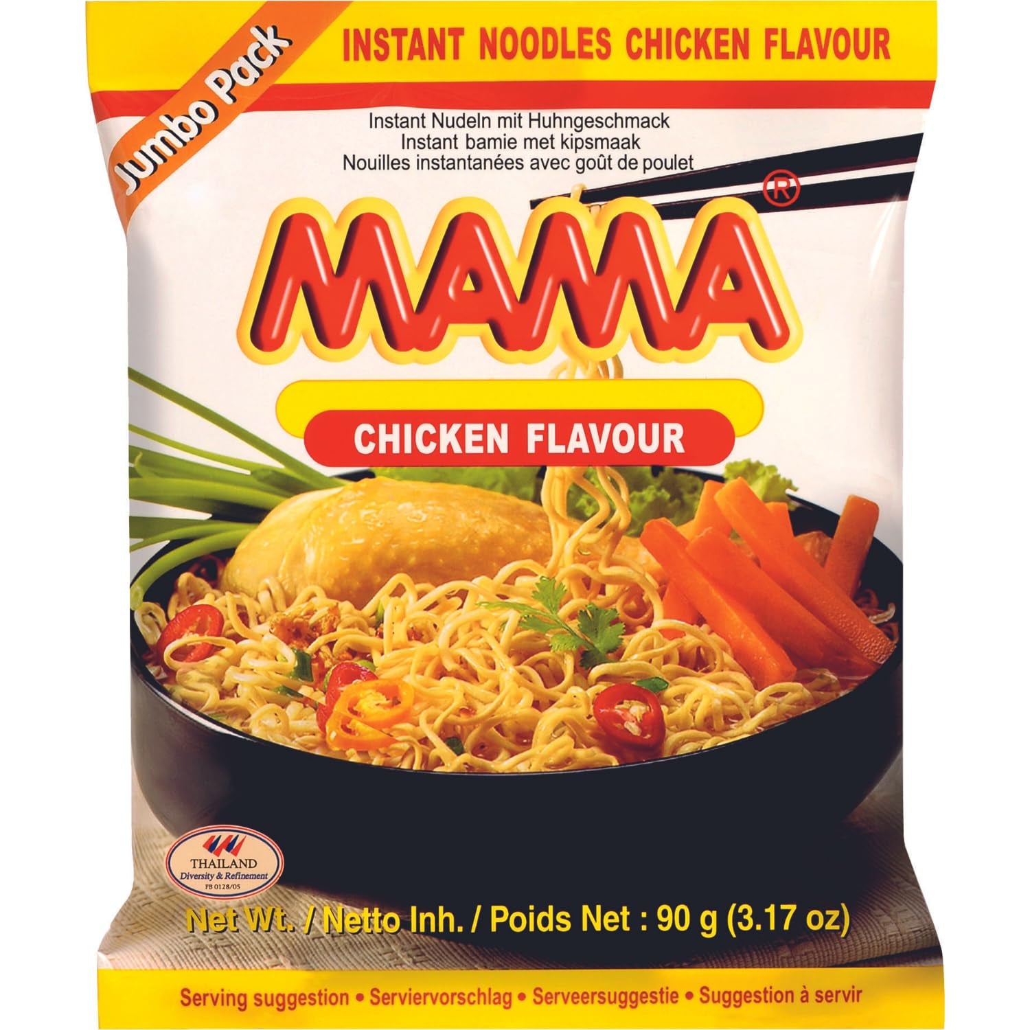 MAMA - Nouilles Instantanées au Poulet - Paquet Multiple (30 X 55 GR)