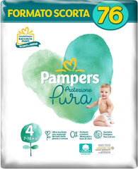 Pampers Naturello, 76 couches en coton et matières végétales naturelles, 0% parfum, taille 4 (7-18 kg) Mother and Baby Naty Shop 4 (76 pcs)