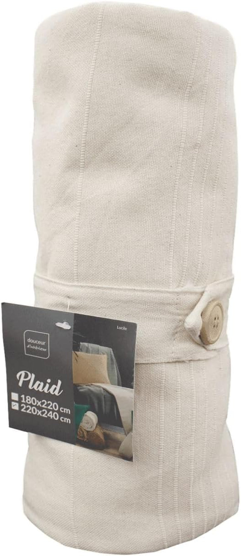 Douceur D'Intérieur, Couverture (220 X 240 Cm) Lucile Curry, Polycoton, Unicolore Lits et Couvertures Douceur d'Intérieur Natura 220 X 240 Cm