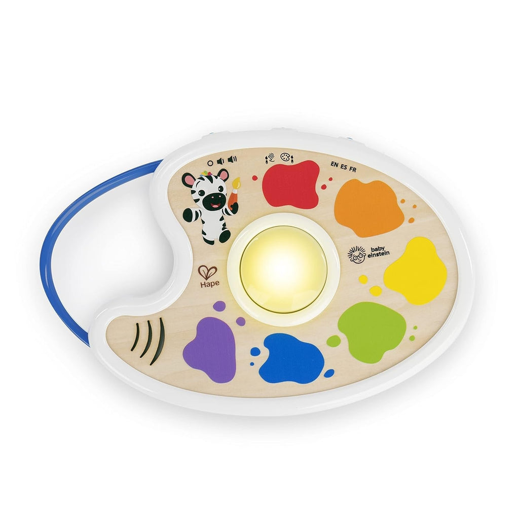 Baby Einstein, Glow & Discover Light Bar, jucărie pentru bebeluși cu lumini, melodii și zornăitor, 3 moduri: animale, culori, xilofon - 3 limbi, cub muzical pentru bebeluși și copii de 3 luni și peste Jucarii Bebe Naty Shop Pictor jucăuș