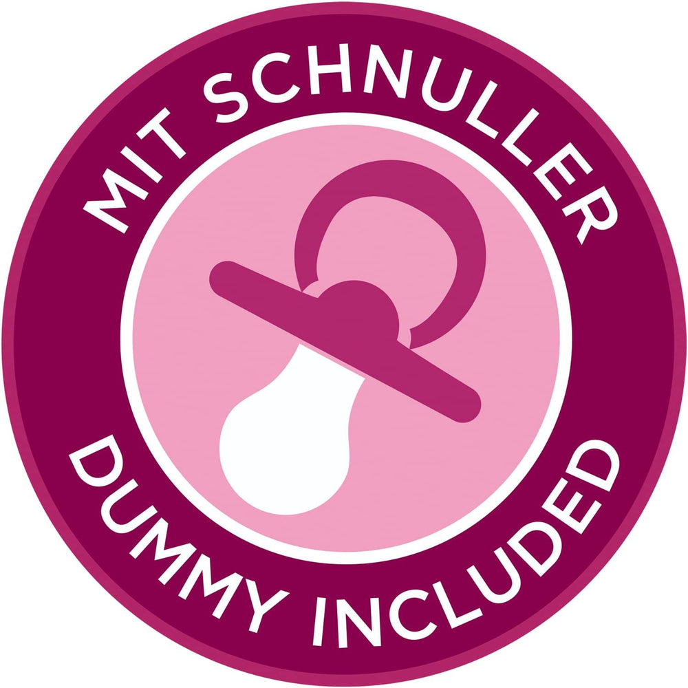 Götz 2027100 Maxy Muffin Fashionisto Doll - Poupée bébé 42 cm avec yeux marron endormis, cheveux bruns et corps doux - Poupée au corps doux en lot de 8