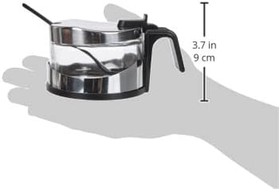 Shaker classique, 250 ml, avec cuillère, acier inoxydable, argent/transparent, 13 x 10 x 9 cm, 2 pièces