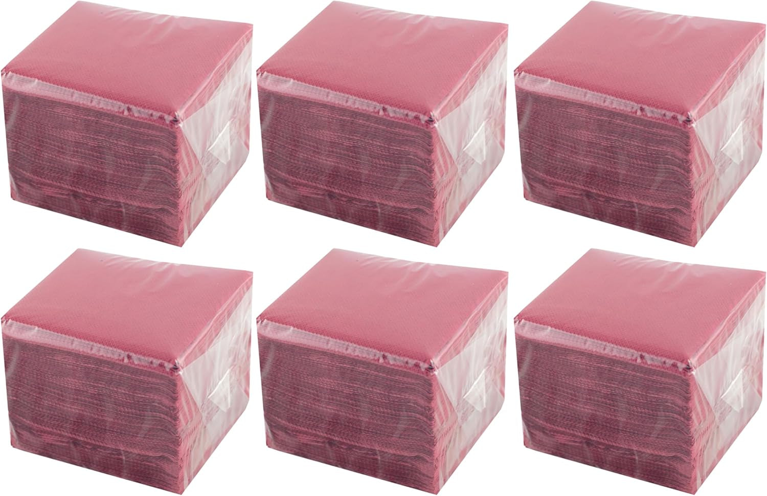 - 600 pièces Serviettes de Table, Bordeaux, papier jetable, Microstitch, 10 X 10 Cm (pliées) et 20 X 20 Cm (dépliées) - Idéales pour les événements traiteur, les bars et les fêtes