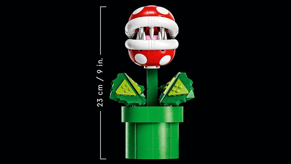 Lego 71426 Super Mario Piranha Plant Set, une figurine avec des personnages et 2 éléments de décoration, un modèle pour l'apprentissage de la construction, de la décoration intérieure, de la maison pour les hommes, les femmes et les jeunes.