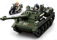Sluban SL95558, Seconde Guerre mondiale - Alliierter Jagdpanzer(335 Teile)[M38-B0687], Spielset, Klemmbausteine, Soldaten, mit Spielfigur, Army WWII, Multi Color
