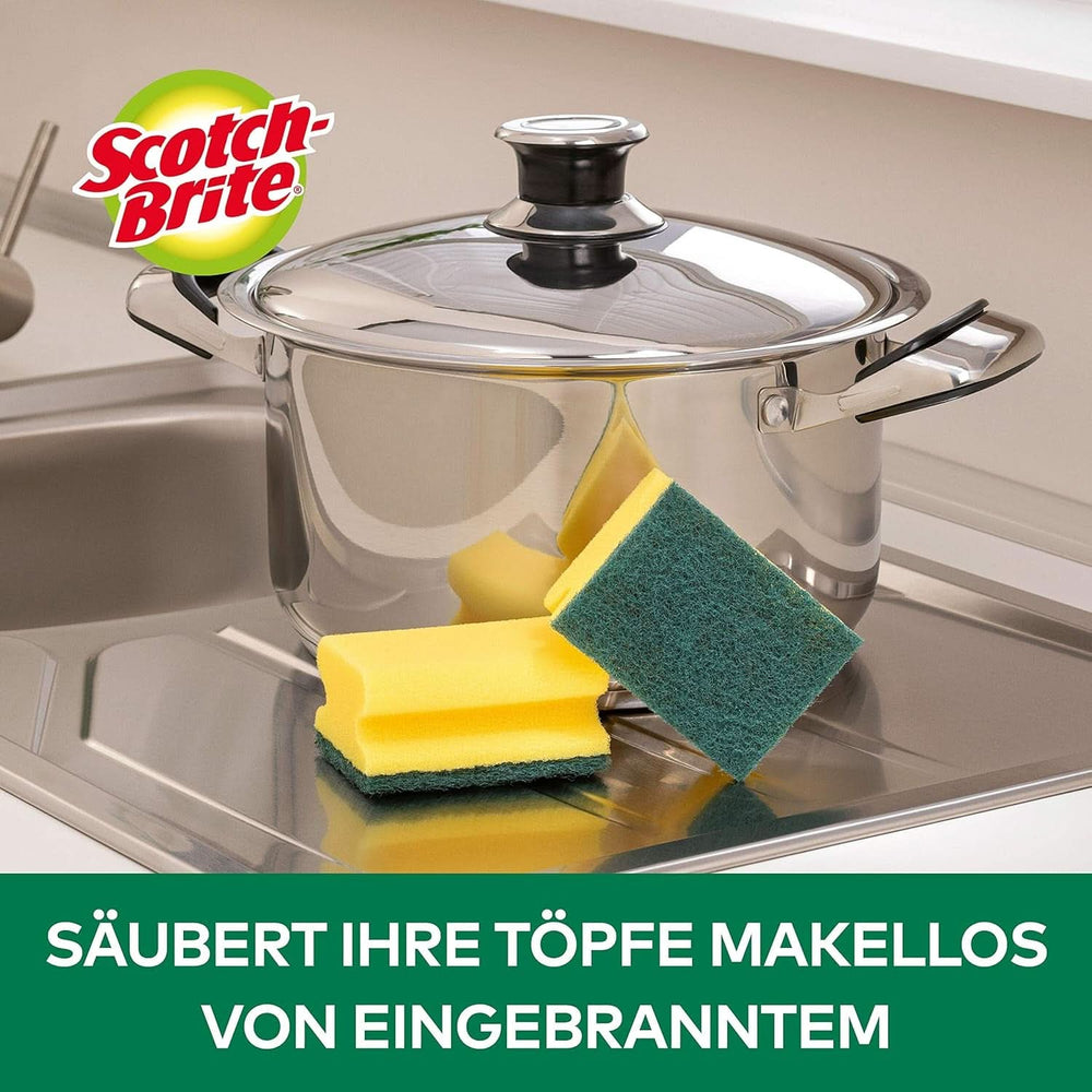 Scotch-Brite Classic Pot Cleaner, 16 bureți per pachet, burete pentru bucătărie - curăță puternic și eficient Detergenti Bucatarie Naty Shop