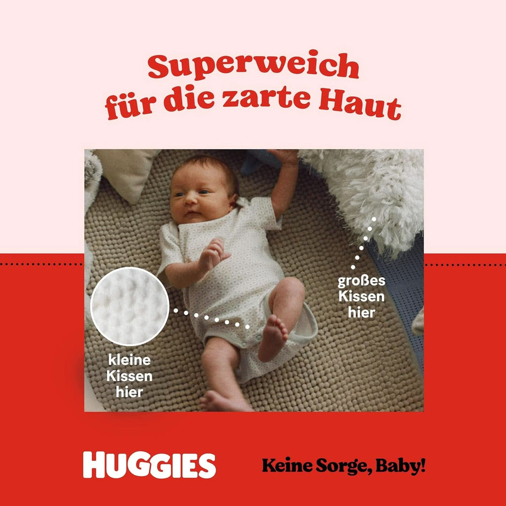 Huggies Newborn Scutece pentru copii mărimea 2, de la 3 la 6 kg, Pentru nou-născuți, Cu indicator de umezeală, 210 scutece Mama si Copilul Naty Shop