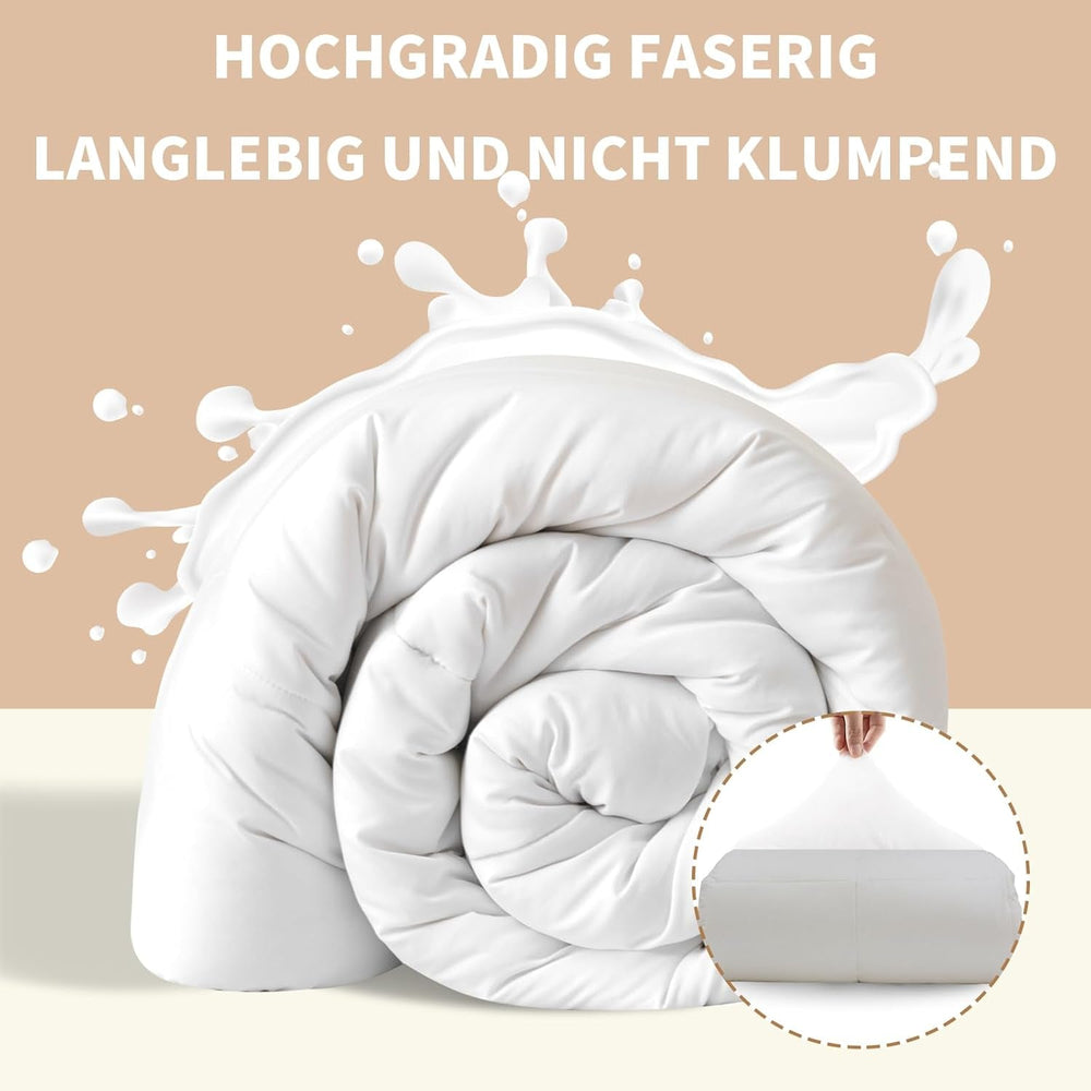 Plapumă Good Nite Plapumă pentru toate anotimpurile 155X220 Cm Plapume 4 anotimpuri Plapumă din microfibră Plapumă pentru patru anotimpuri Alb (155X220 Cm) Plapumi si pilote Naty Shop