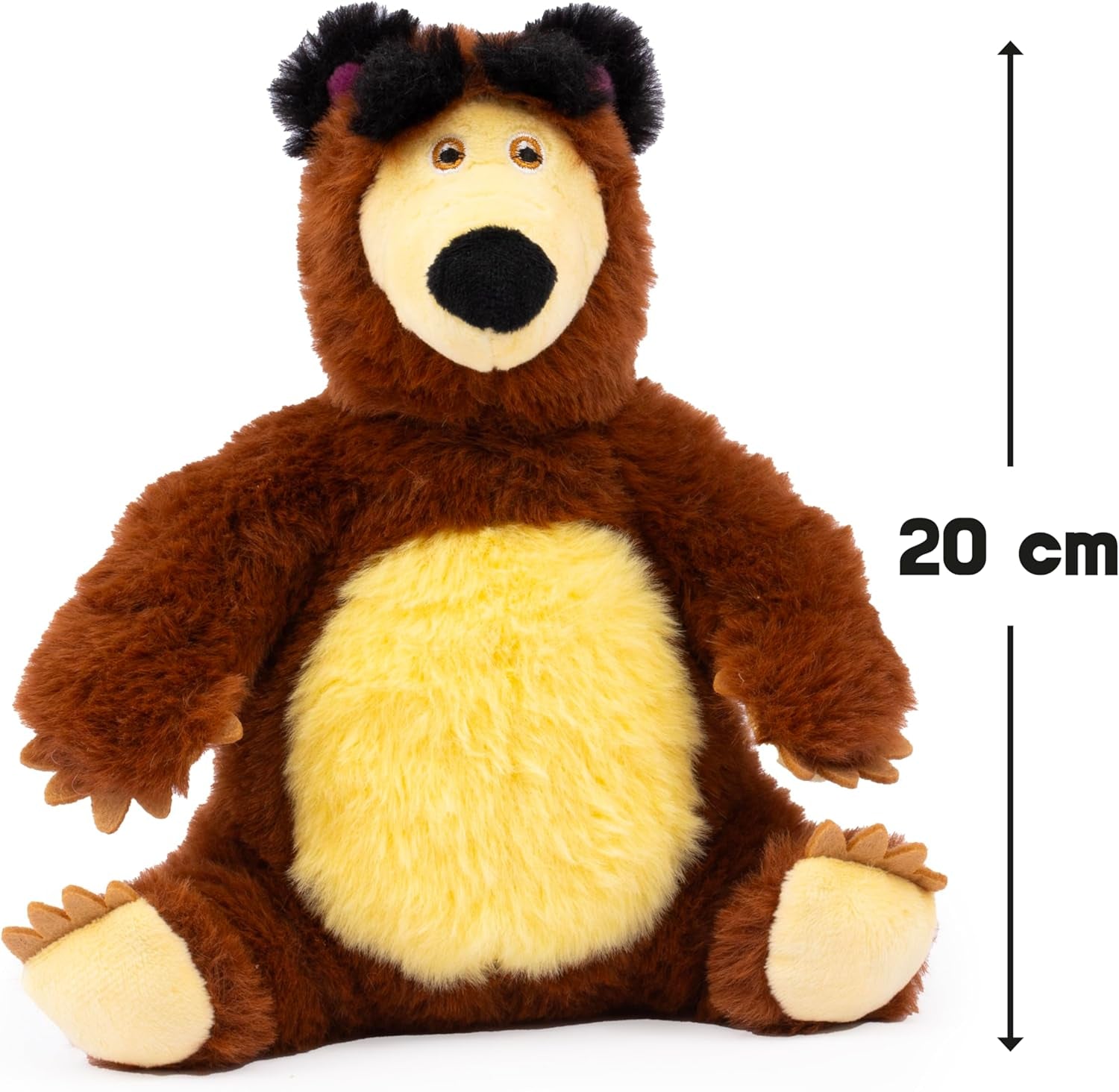Masha et Michka Poupée Masha 12 cm et peluche Bärka 20 cm pour enfants de 3 ans et plus MHA21