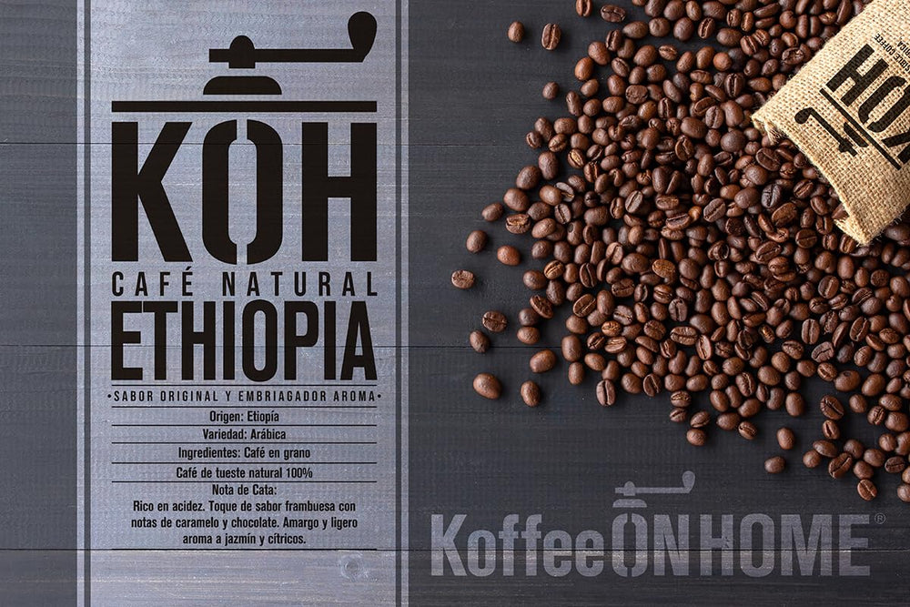 Äthiopien Arabica Kaffeebohnen – Torréfaction naturelle – Premium 100 % Arabica – 500 g – Café frais de la plus haute qualité – idéal pour expresso ou filtre