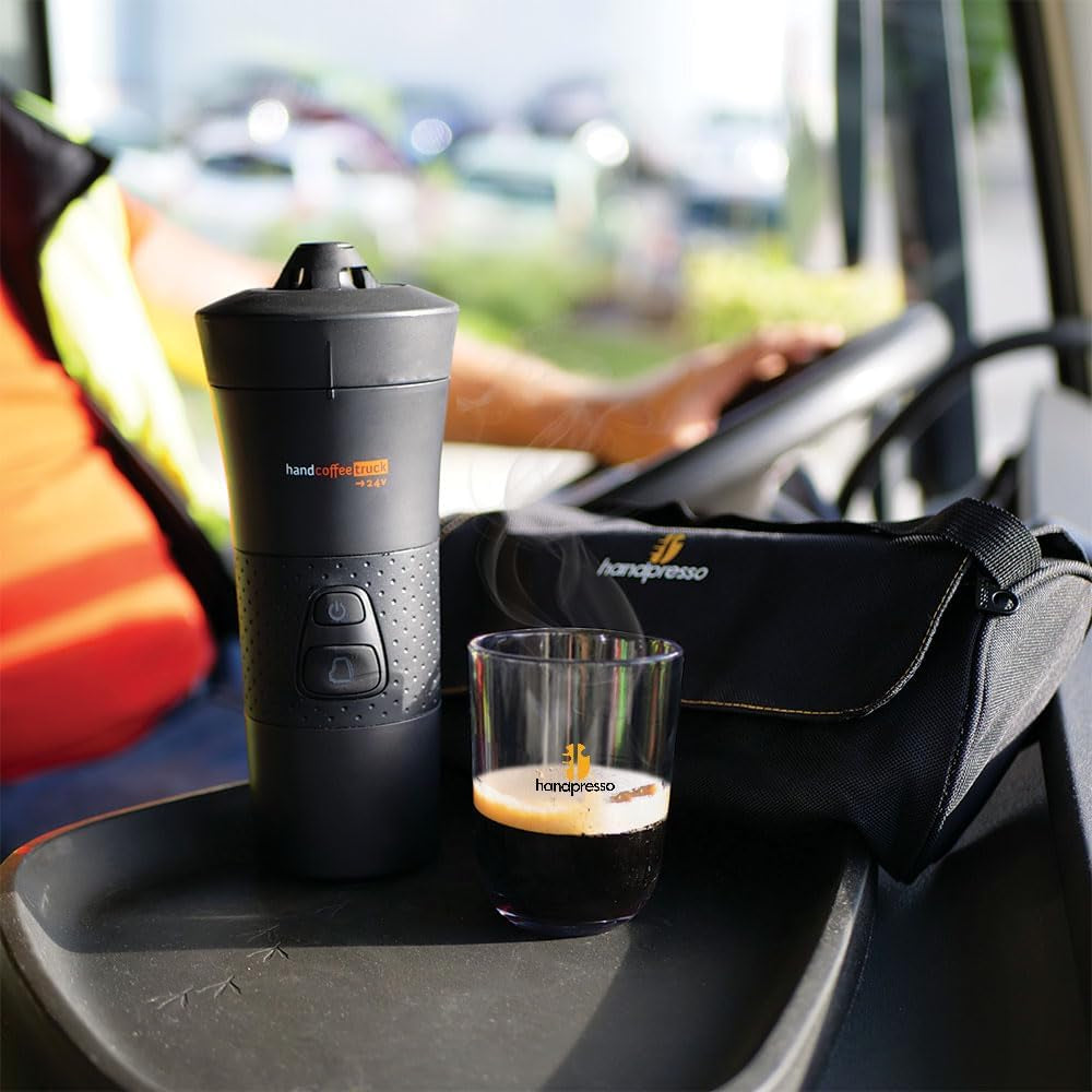 Handpresso - Camion café à main 21010 | Machine à expresso avec capsules Senseo pour camions 24V | Machine à expresso pour camion 24 V, machine à expresso à capsules de voyage | Machine à expresso pour camion 24 V pour les voyages