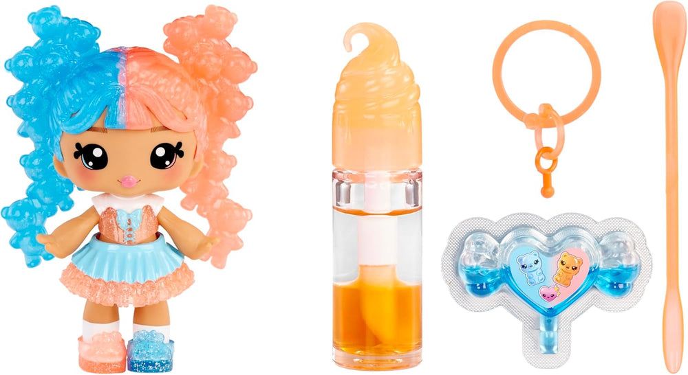 Yummiland Lip Gloss Doll - Roxie Crystal Candy - Y compris un kit de brillant à lèvres DIY, Geeignet für Kinder ab 4 Jahren, Rosa, série 2