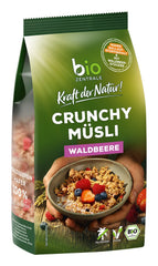 Muesli croustillant aux baies Biozentrale | 375 g de Muesli bio | Idéal pour le petit-déjeuner et votre tasse de muesli à emporter | Une alternative aux barres de muesli