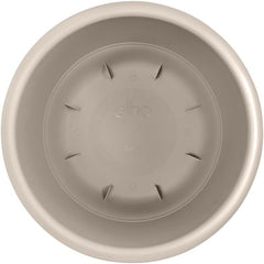elho Amiga Round 30 - Ghiveci pentru flori pentru interior și exterior - 100% plastic reciclat - Ø 29,5 x H 20,2 cm - Bej/Bej Ciupercă