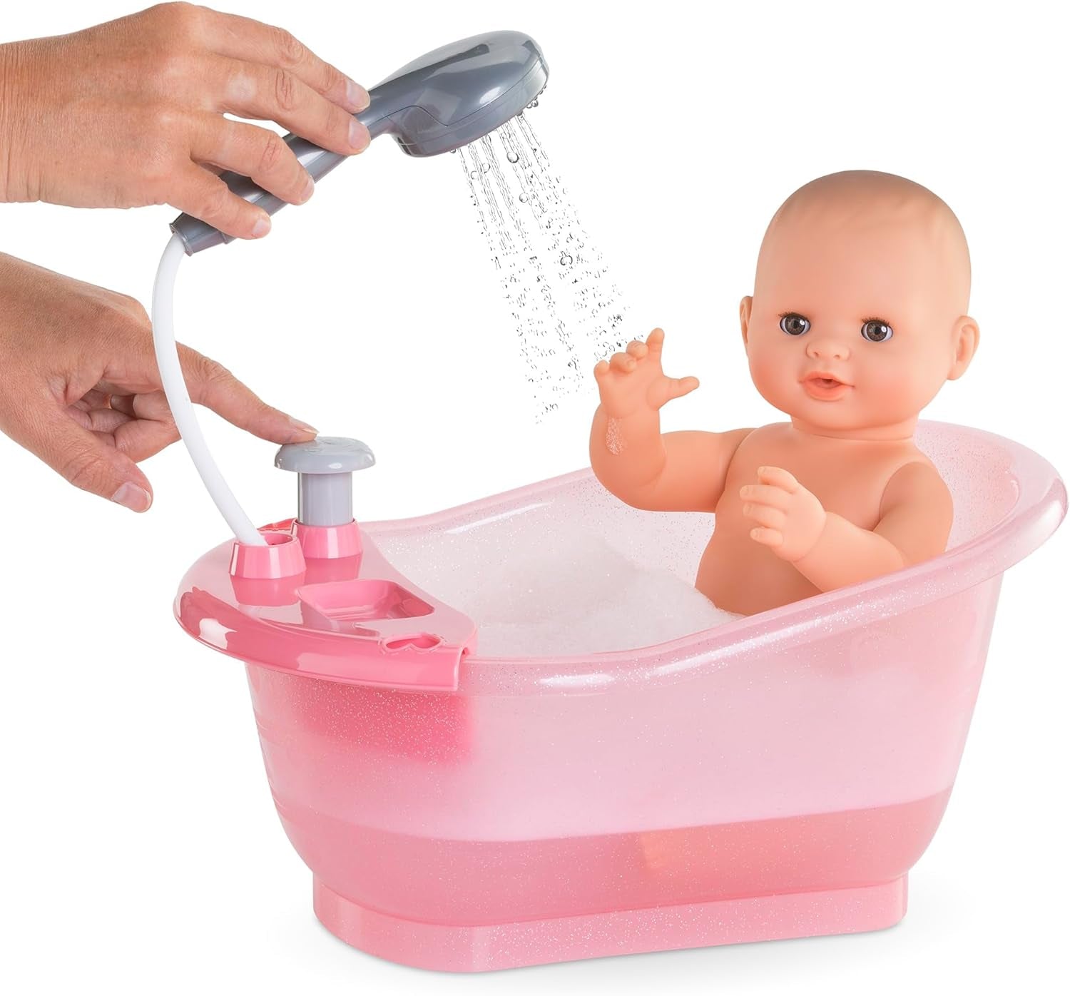 Corolle 9000141660 - Baignoire Mon Grand Poupon avec fonction pompe et canard en caoutchouc pour toutes les poupées 30-36 cm, 32,5 cm, à partir de 3 ans