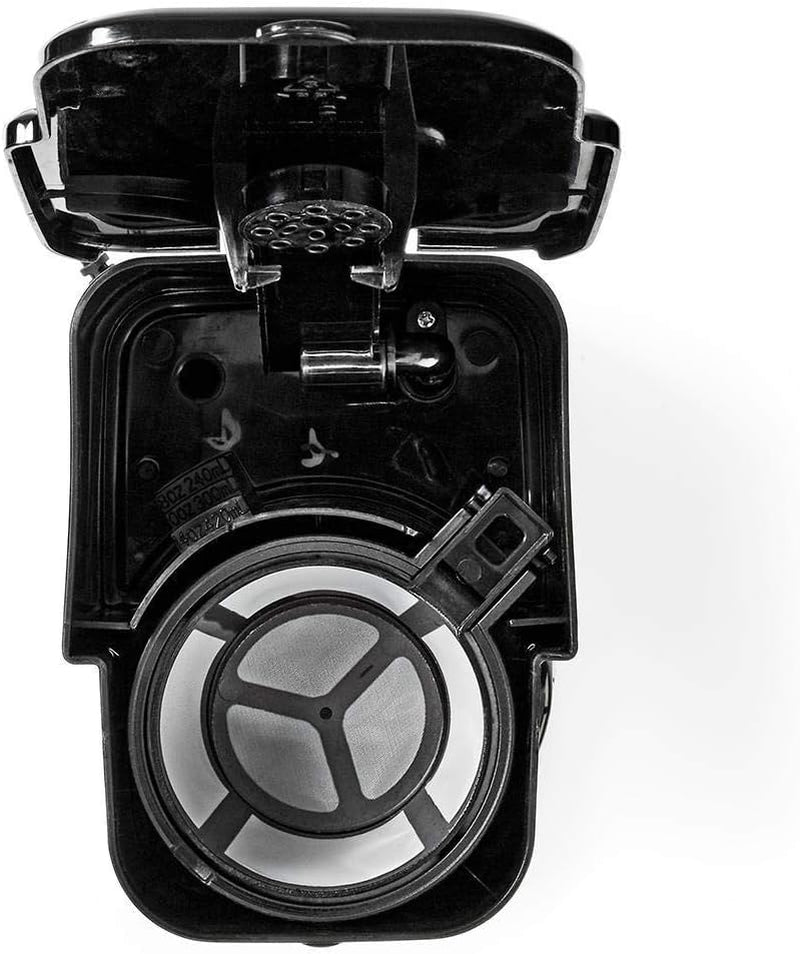 NEDIS Espressor - Café Filtré - 0,4 l - 1 Tasse - Minuteur - Noir / Argent